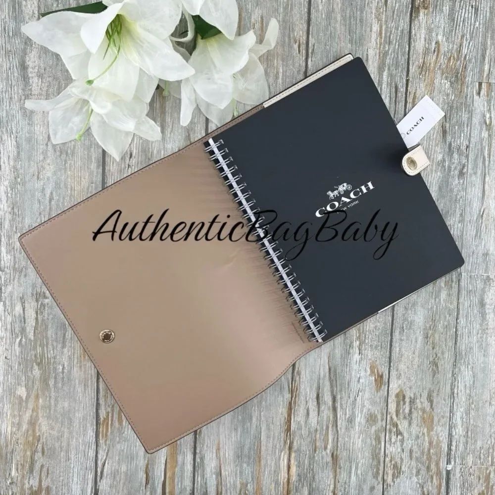 Coach Notebook In Signature Canvas & Smooth Leather - Picture 2 of 6